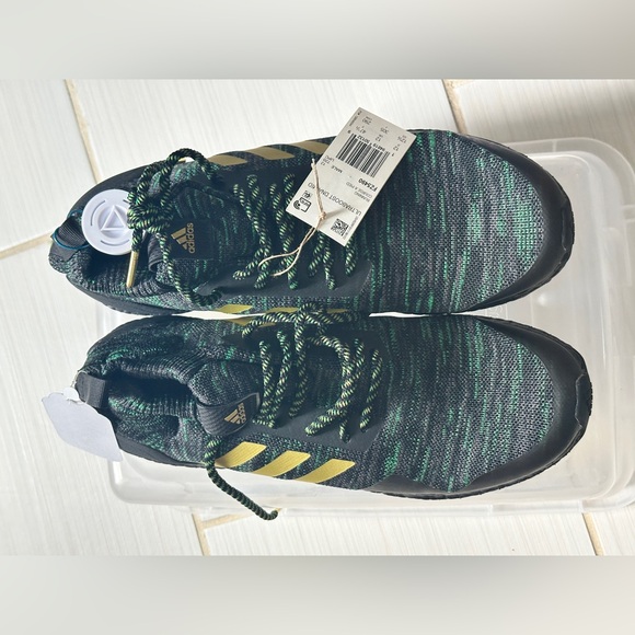 NWT Adidas Mens Ultraboost DNA Mid Von Miller Training Shoes 12.5 Black/Green